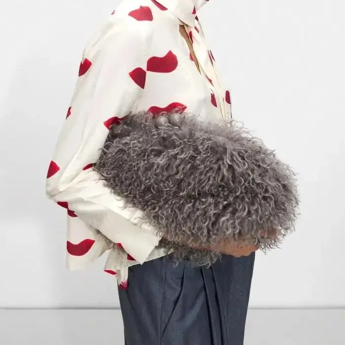 Sac à main en fausse fourrure pour femme