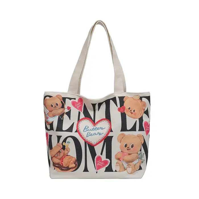 Sac fourre-tout en toile Butter Bear pour femme