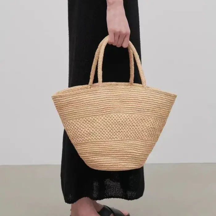 Sacs de plage d'été en raphia pour femmes