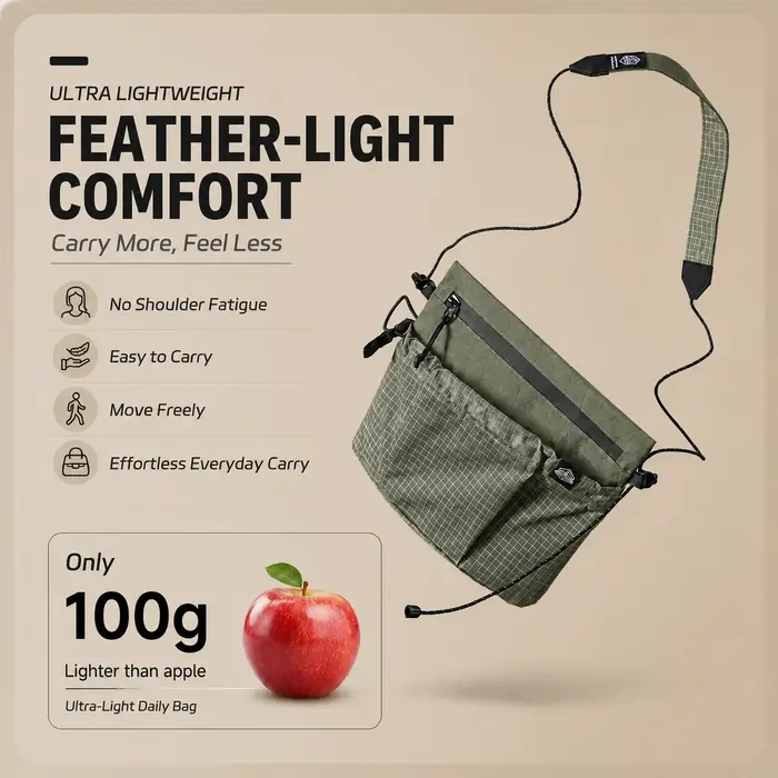 Sac à bandoulière léger imperméable X Pac en Nylon Ripstop petit sac