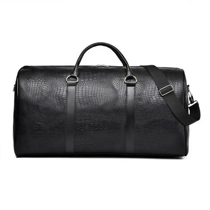 Sac de voyage en cuir PU texturé Crocodile