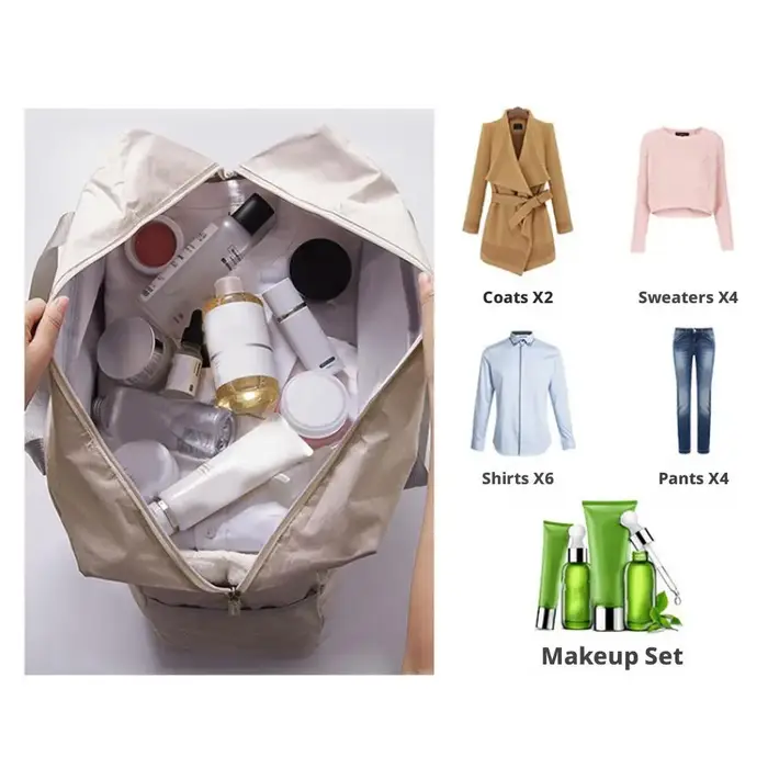 Sac de voyage pliable pour avion