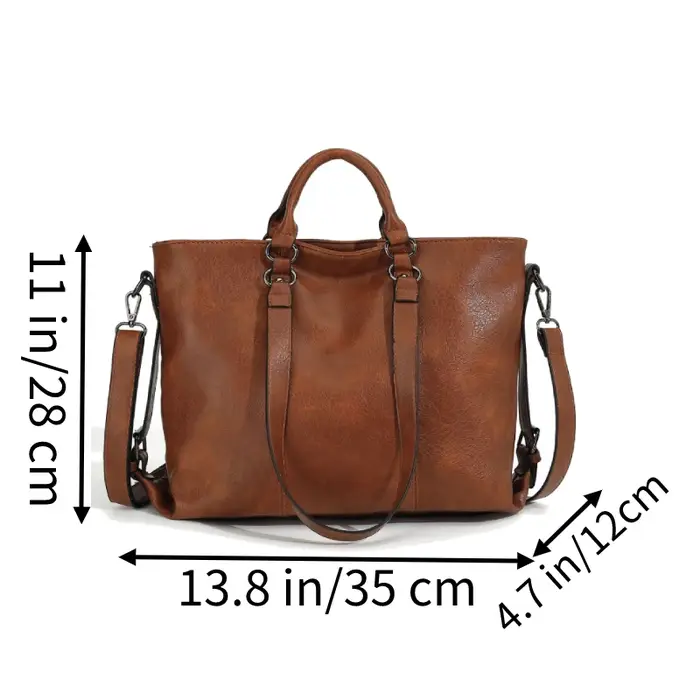 Sac à main rétro en cuir souple pour femmes