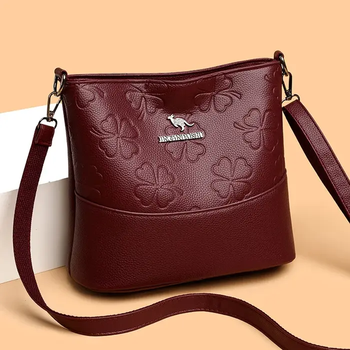 Sac seau tendance pour femme en cuir souple grande capacité