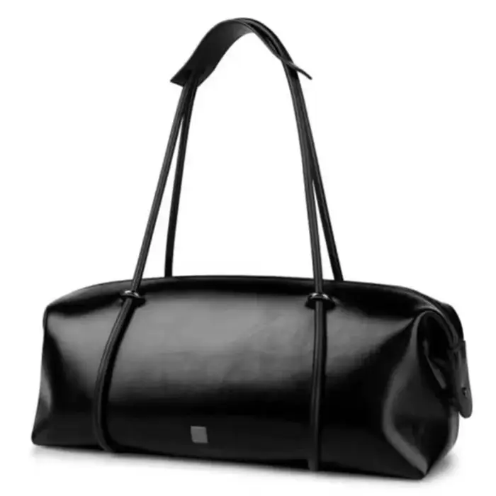 Sac fourre-tout vintage noir en cuir PU