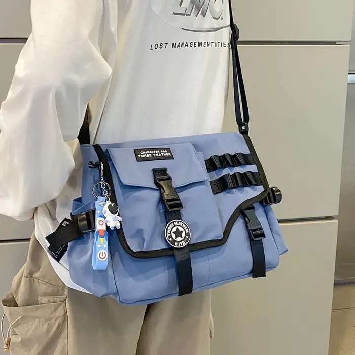 Sacs à bandoulière en toile pour femmes 2023 Nylon hommes postier étudiant sac