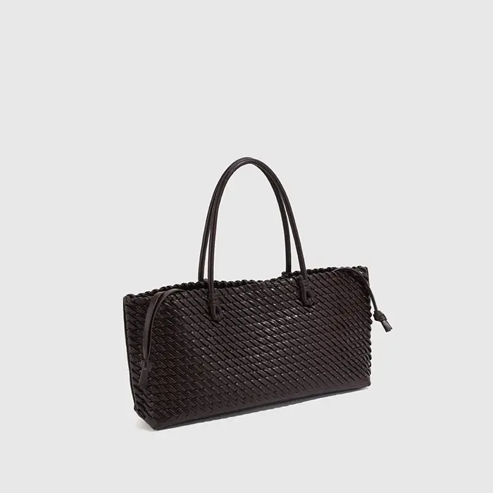 Sac tissé en cuir français, panier Simple à la mode, rétro avancé, fait à la main, nouveau sac à ban
