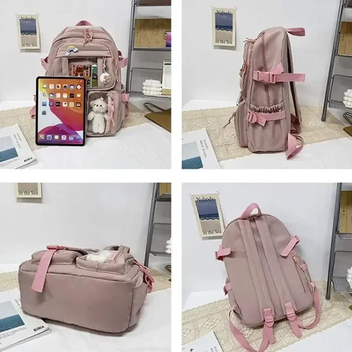 Kawaii esthétique femmes sac à dos sac d'école pour adolescentes japonais coréen sac à dos étudiant Bookbags mignon école sac à dos Mochila