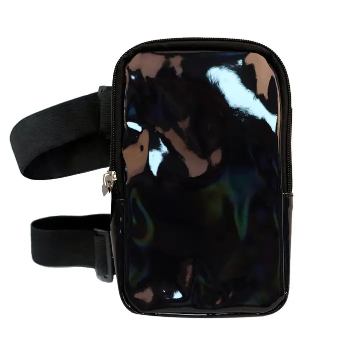Sac de cuisse holographique pour femmes, sac de cuisse de carnaval, sangles réglables, pochette de t