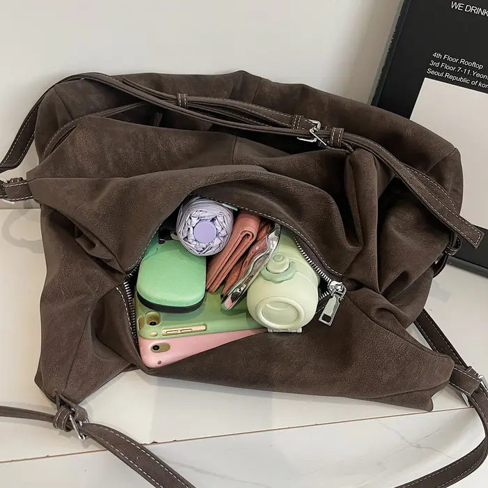 Faux daim femme sacs à bandoulière hiver nouveau dames sac à main grande capacité marque design femmes grands