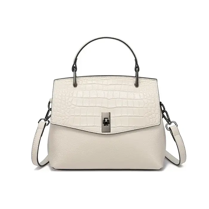 Femmes vache naturelle en cuir véritable sac à main dames peau