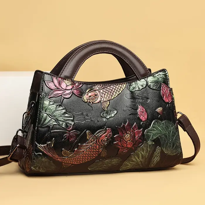 Sac à main rétro ethnique chinois pour femmes