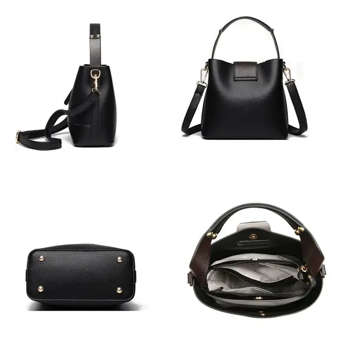 Sac à main rétro en cuir PU pour femmes