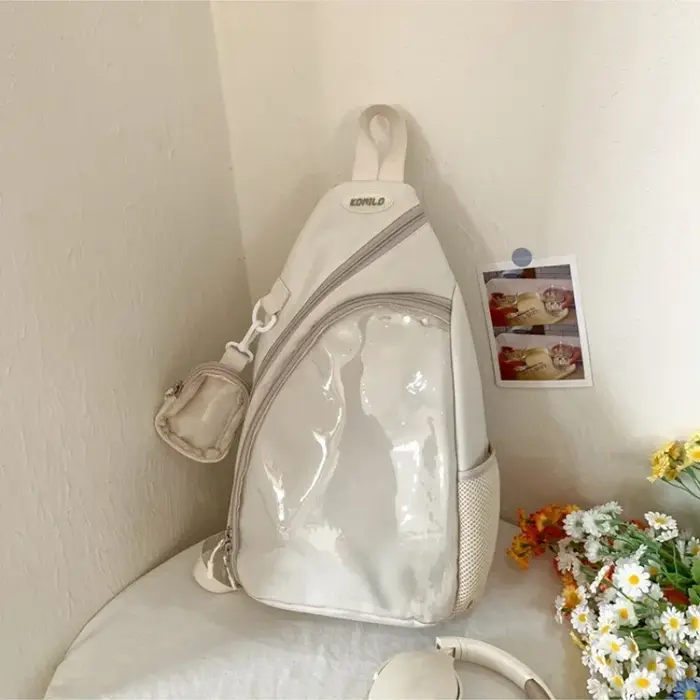 Sac à bandoulière Transparent à fermeture éclair pour femmes
