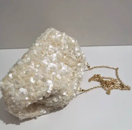 HISUELY pochette à paillettes nouvelles femmes chaîne de perles sac à bandoulière polyvalent à la mode haut de gamme