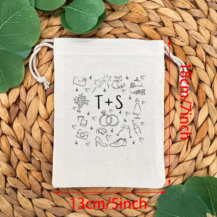 Sacs cadeaux de mariage personnalisés pour invités