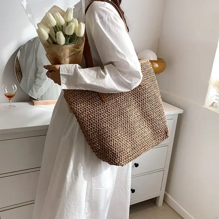 Sac à main bohème en paille pour femmes