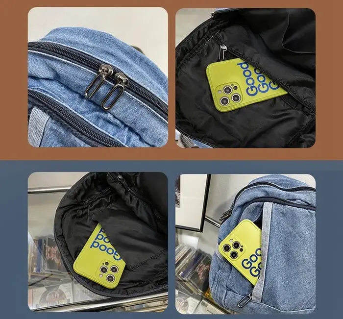 Sac à dos en Denim pour femmes et adolescentes