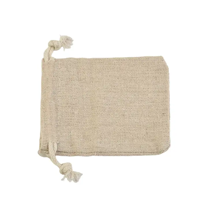 Petit Sac en Toile de Jute Naturelle pour Mariage, Poudres de Lin, Proximité Wstring, Emballage Cade