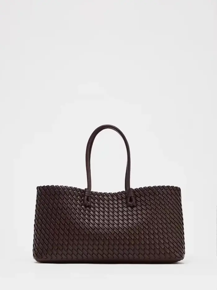Sacs à main de luxe tissés en cuir végétalien pour femmes