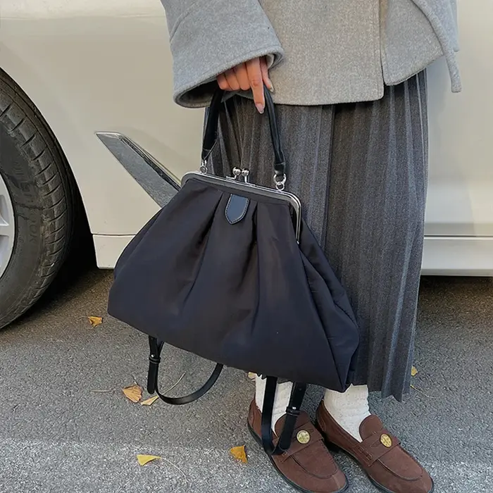 Sac à bandoulière plissé pour femme