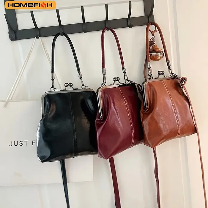 Sac à main marron de Style Vintage pour femmes