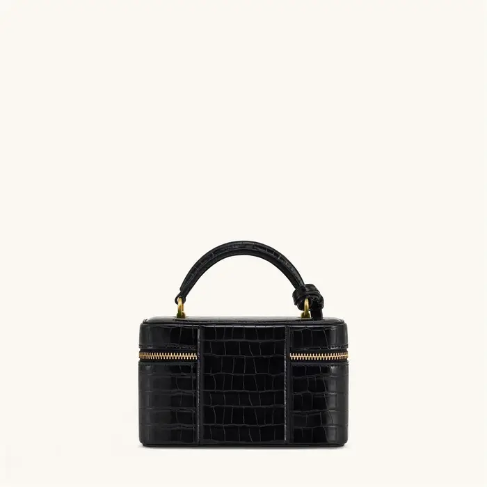 Sac à bandoulière vintage français JW PEI en cuir croco gaufré pour femme, petit sac carré, pochette