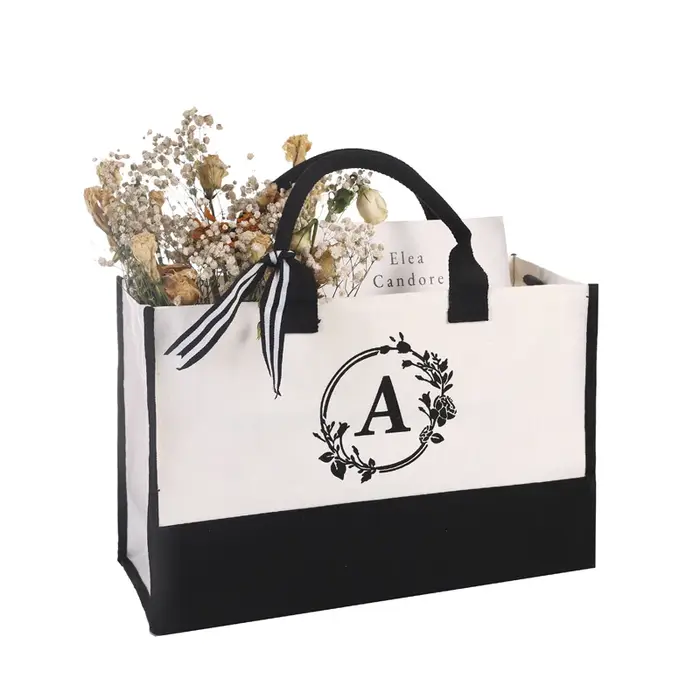 Sac fourre-tout personnalisé pour femmes – Sac à main avec logo personnalisé/texte avec bretelles