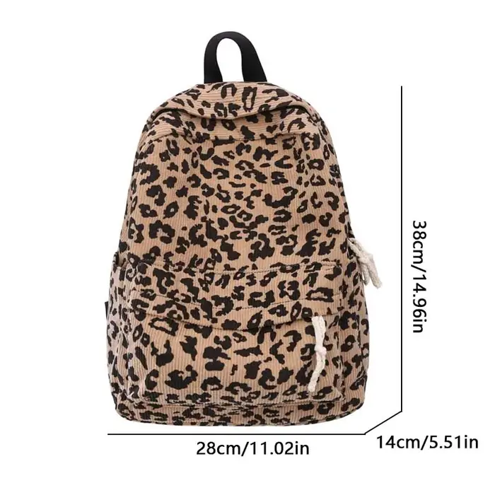 Sacs à dos de voyage imprimés léopard pour femmes