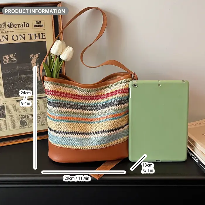 Sac en paille tressé pour femme