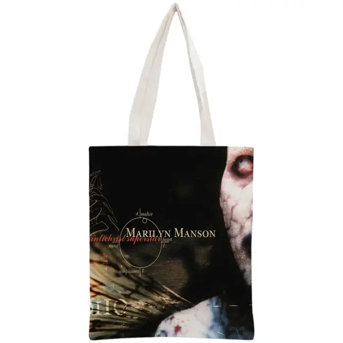 Sac fourre-tout personnalisé Marilyn Manson pour femme