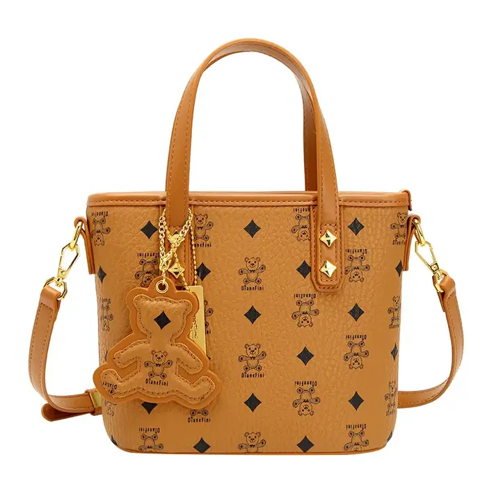 Sac à langer vintage tendance, sac fourre-tout décontracté haut de gamme de couleur unie, sac à main