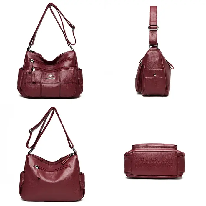 Sac à main en cuir véritable pour femmes
