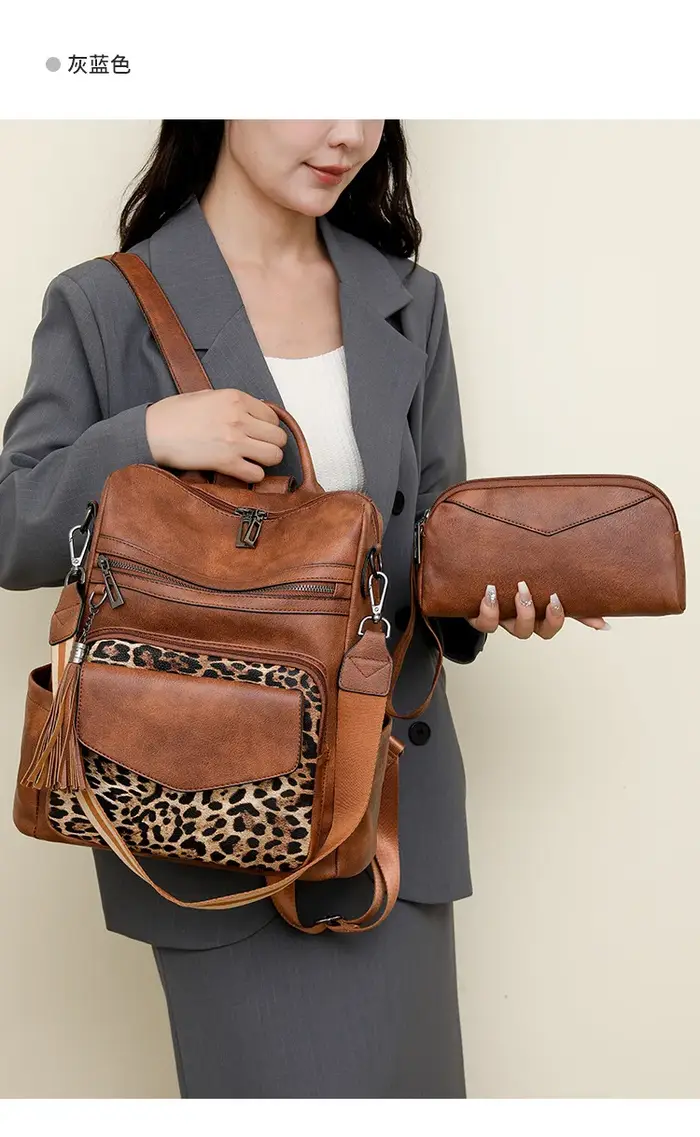 Sac à dos pour femmes sac à dos en cuir sac à main conception de frange pour les femmes voyage créat