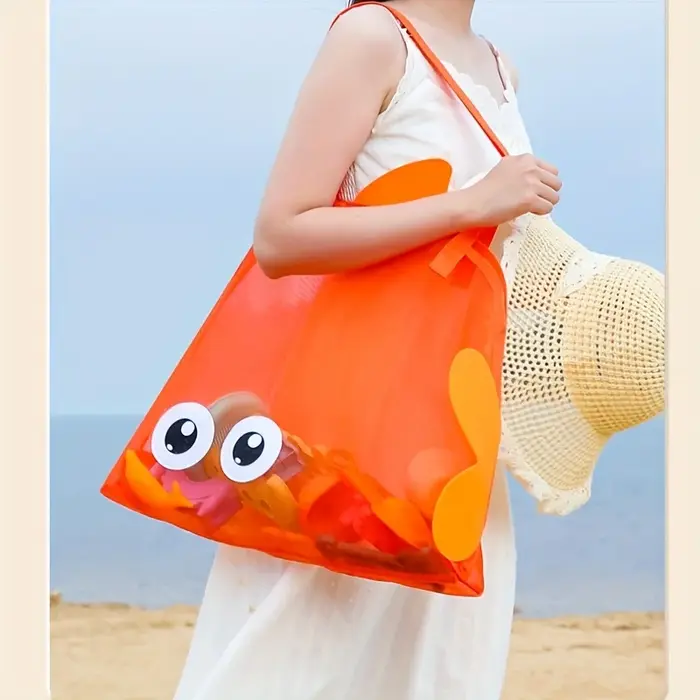 Sac de plage en filet, grand sac fourre-tout