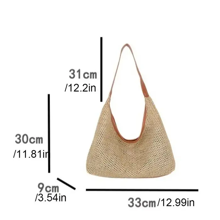 Sac en paille tressé uni mignon