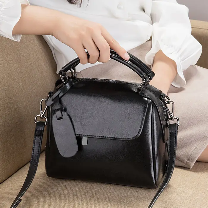 Sac à main de luxe FOXER en cuir fendu pour femme, sac à bandoulière rétro décontracté, sac à poigné