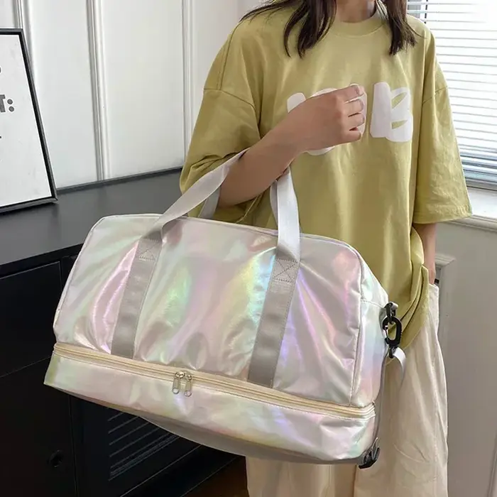 Sac de sport et de voyage pour femme grande capacité avec séparation sec/humide