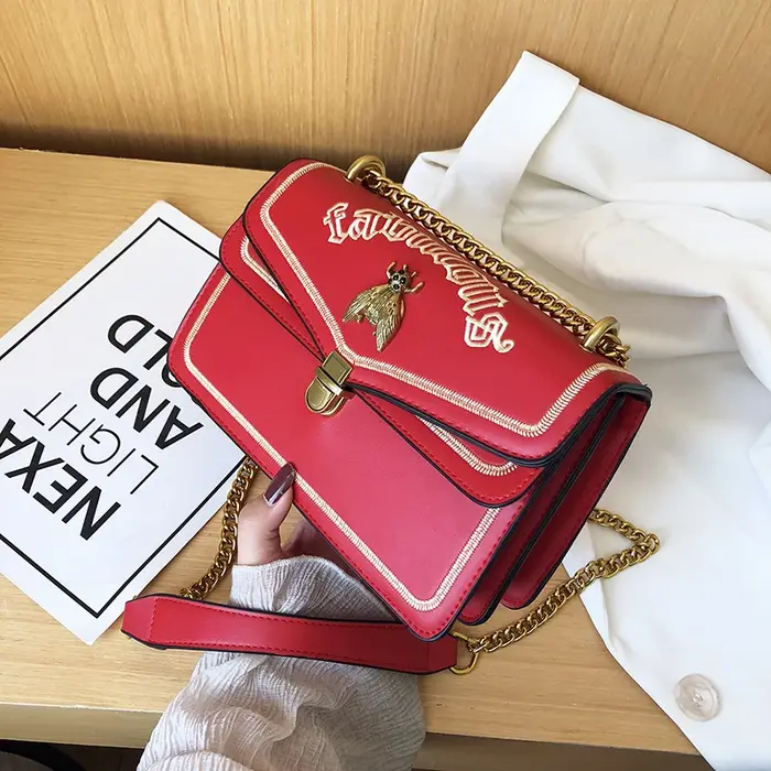 Marque de luxe femmes sac à main 2025 nouveau rétro abeille femme sac à bandoulière Simple fil à broder en cuir PU sacs