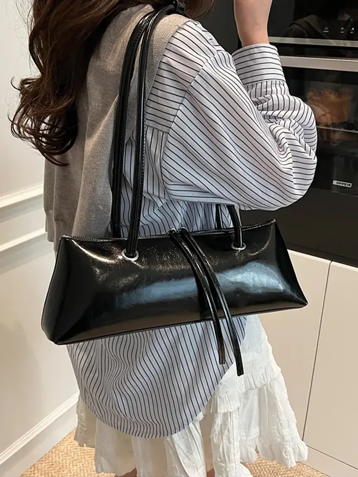 Sac à bandoulière rouge pour femmes, Version coréenne, sacs sous les bras simples et solides en cuir PU, sacs à main élégants pour rencontres, nouvelle collection 2025