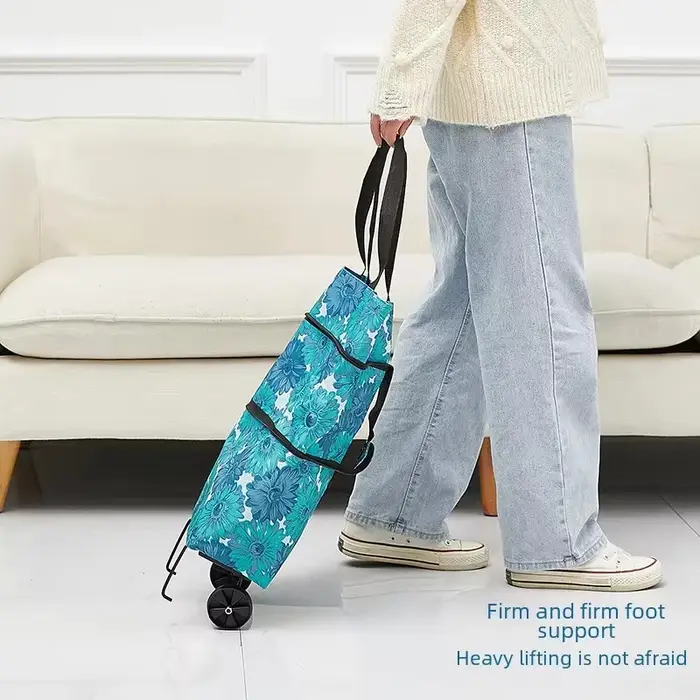 Sac de courses pliable avec roulettes