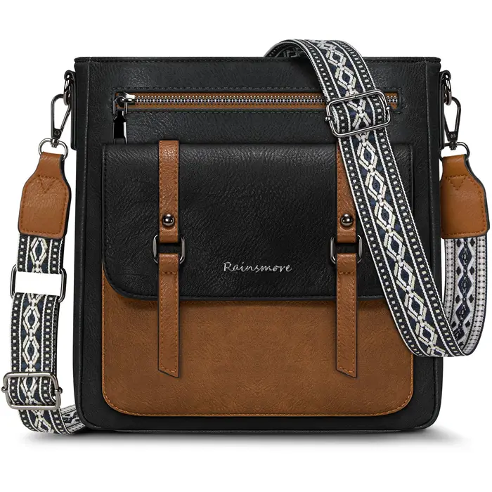 Sac à bandoulière chic pour femme en cuir PU souple