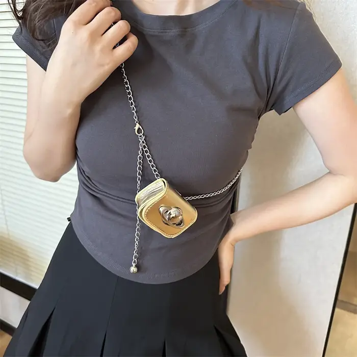 Mini sac messager au design rétro pour femmes