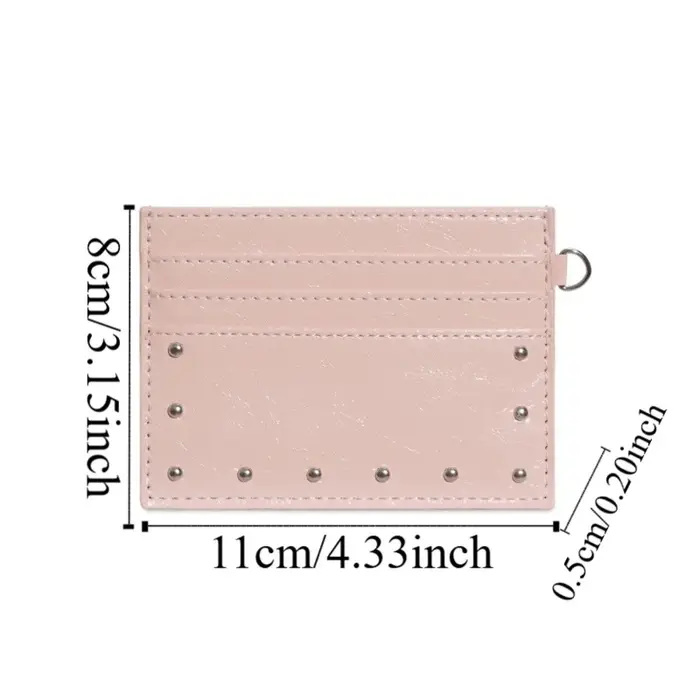 Portefeuille compact ultra-fin en cuir craquelé