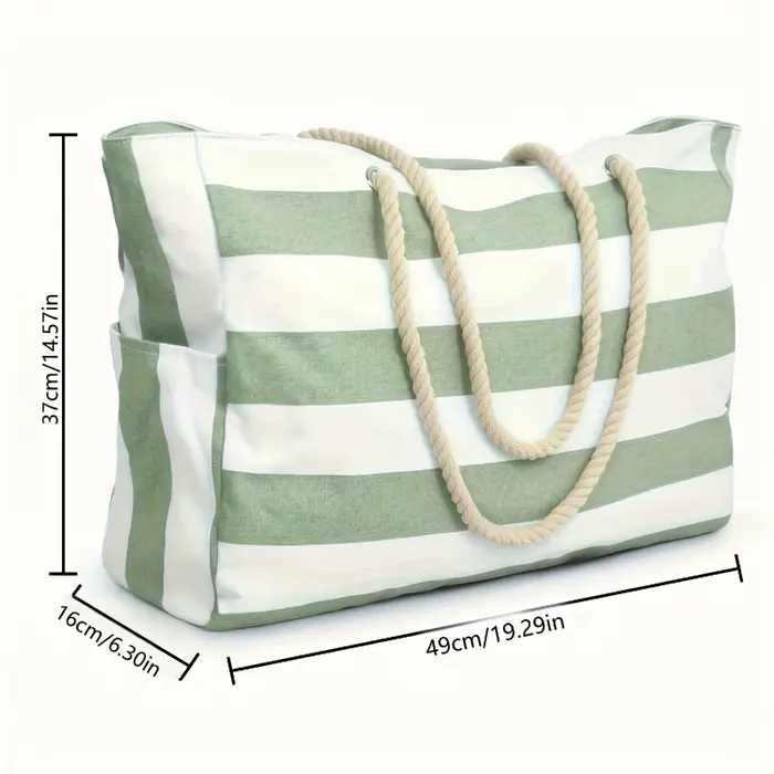 Sac fourre-tout de plage rayé à la mode