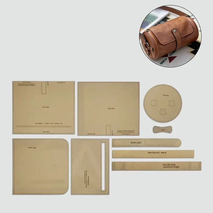 YOMDID Kit de 9 pièces pour la fabrication de sacs cylindriques en cuir faits main