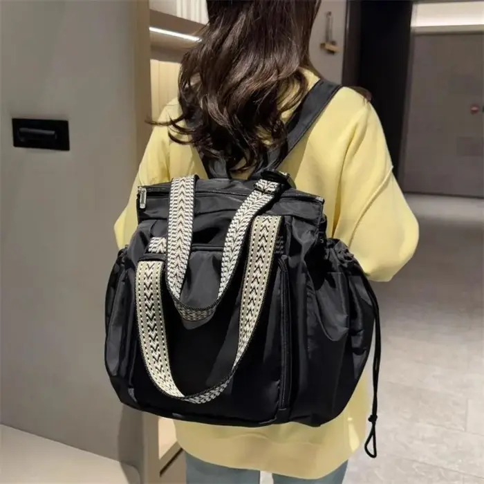 Sac à bandoulière Oxford pour femmes, 15 poches multiples, grand sac à dos léger et imperméable, sac