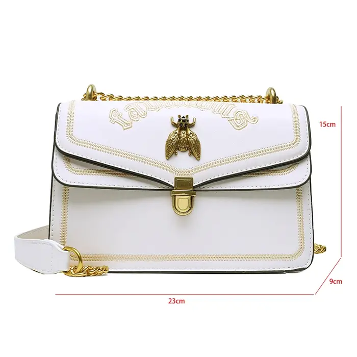 Marque de luxe femmes sac à main 2025 nouveau rétro abeille femme sac à bandoulière Simple fil à broder en cuir PU sacs