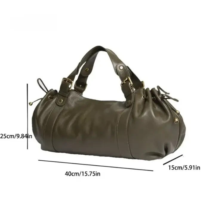 Sac à main simple à bandoulière pour femmes, sac Boston élégant et polyvalent, sac de travail intérieur en polyester doux