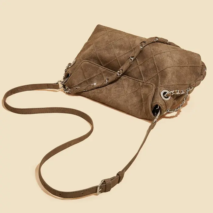 LAORENTOU tissu femmes sangle sac à bandoulière avancé rétro aisselles grande capacité mode matelassé sac à main